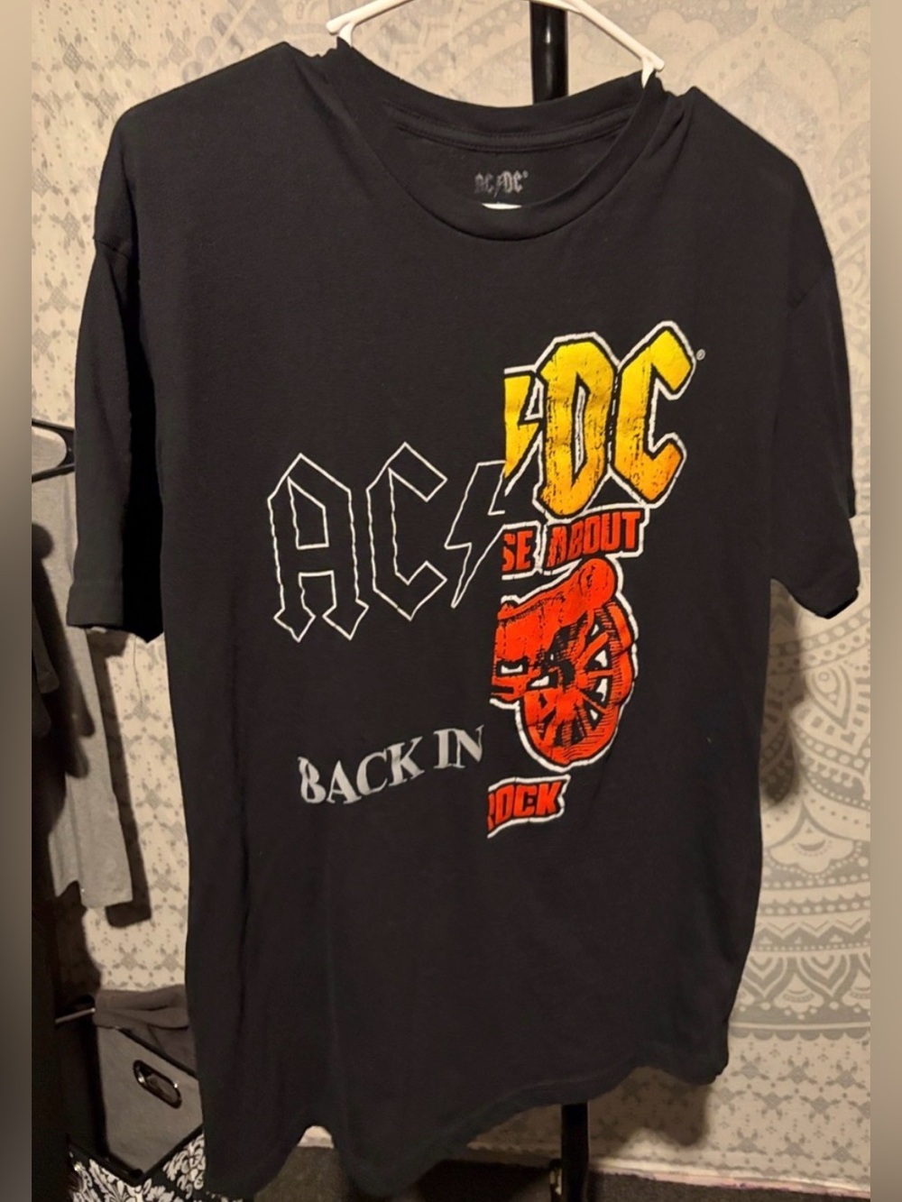 AC/DC Split Graphic Tee | Back In Black/Those About To Rock | Large